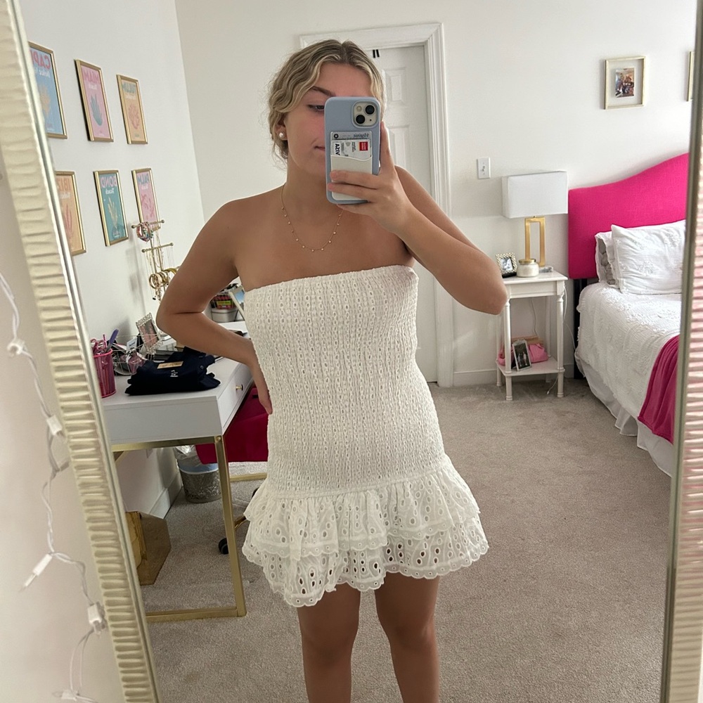 Edikted white mini dress